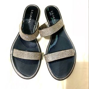 Black studded sandals